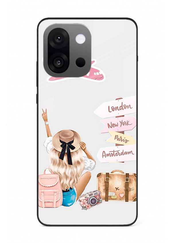 Packing Essentials Illustration cute artwork OnePlus 13s glass back cover