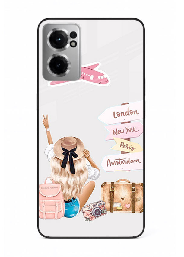 Packing Essentials Illustration cute artwork OnePlus Nord CE2 5G glass back cover