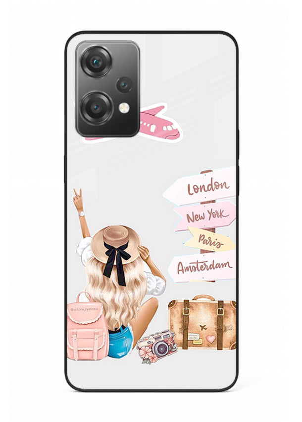 Packing Essentials Illustration cute artwork OnePlus Nord CE2 Lite 5G glass back cover