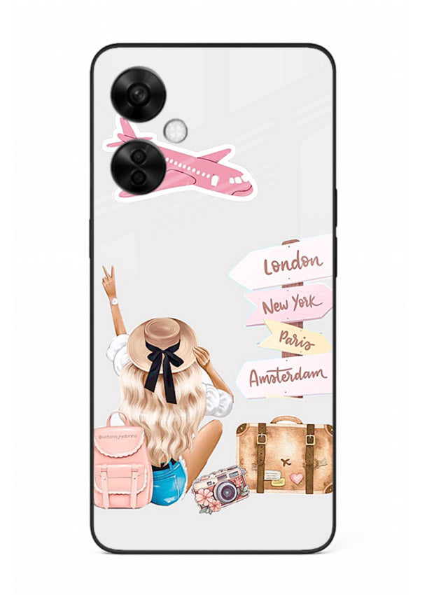 Packing Essentials Illustration cute artwork OnePlus Nord CE3 Lite glass back cover