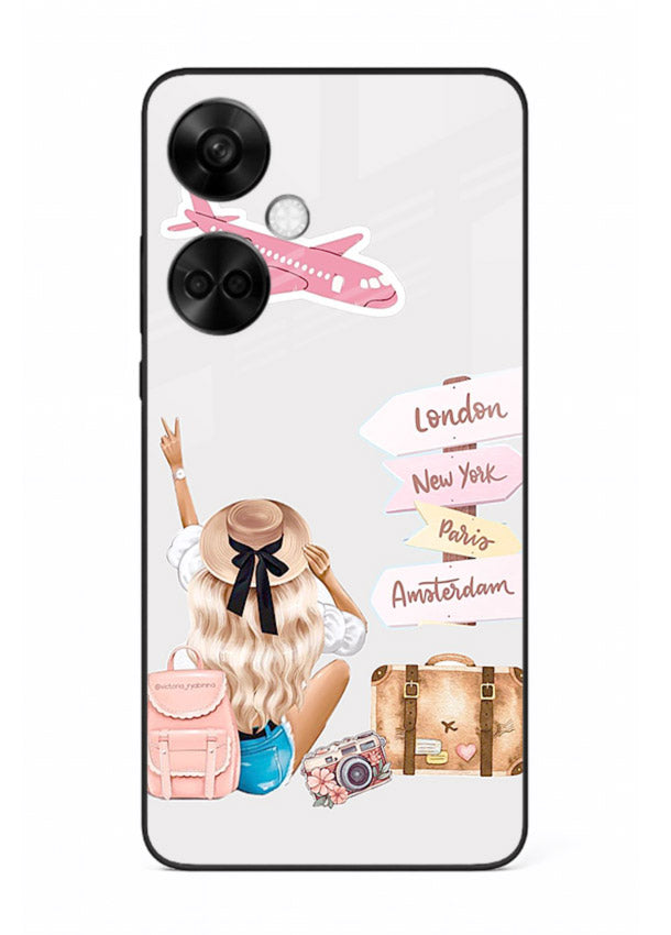 Packing Essentials Illustration cute artwork OnePlus Nord CE3 glass back cover