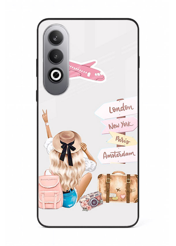 Packing Essentials Illustration cute artwork OnePlus Nord CE4 glass back cover