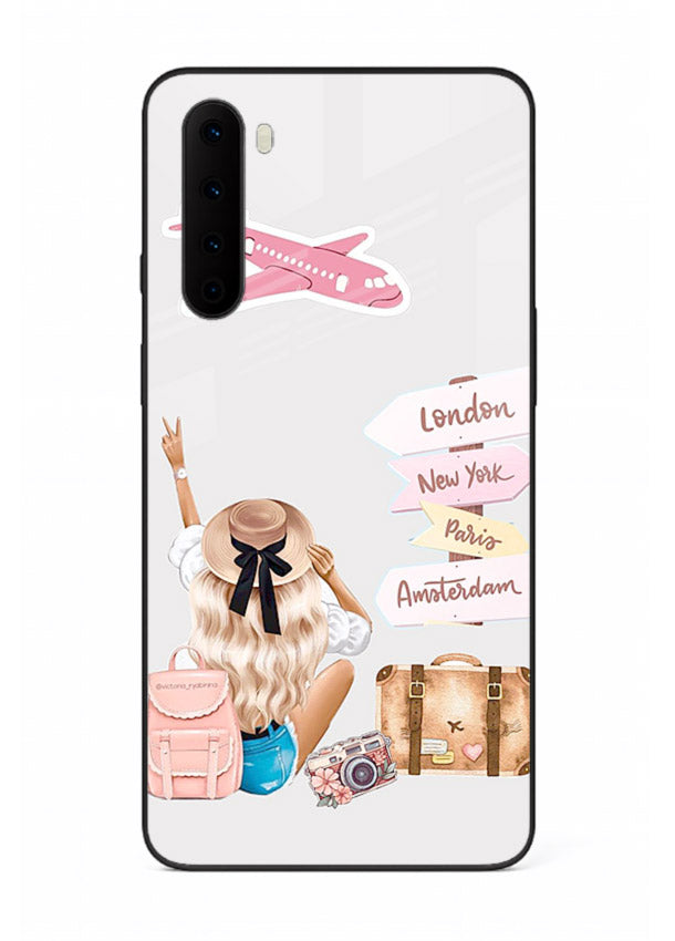 Packing Essentials Illustration cute artwork OnePlus Nord glass back cover