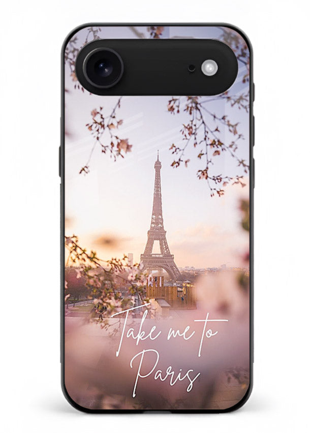 Paris Dream Sunset Eiffel Tower artwork iphone 17 air glass back cover