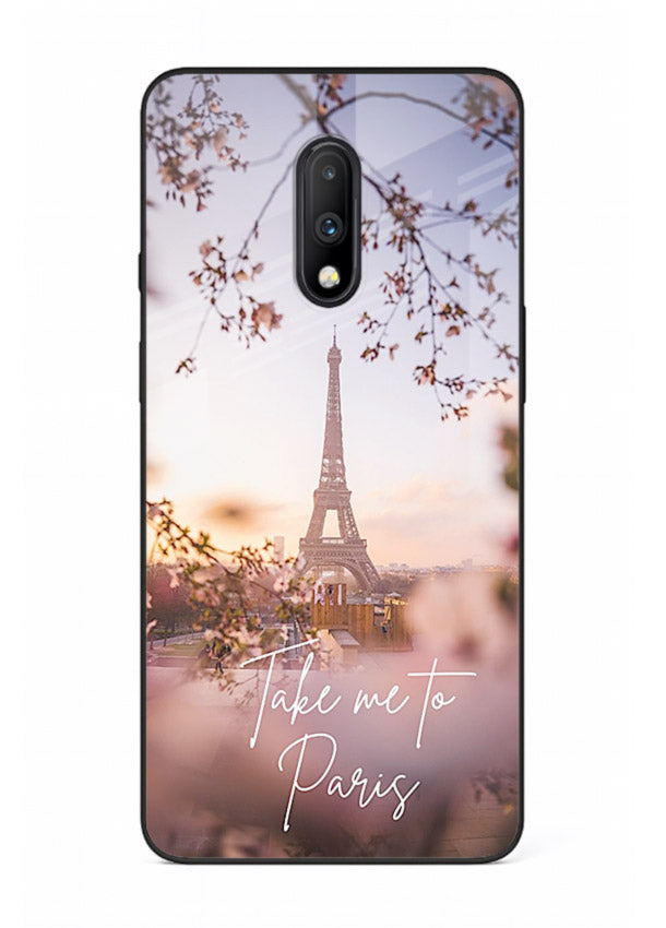 Paris Dream Sunset Eiffel Tower artwork OnePlus 7 glass back cover
