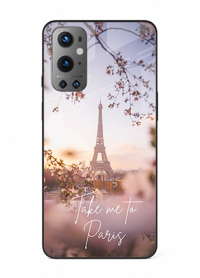 Paris Dream Sunset Eiffel Tower artwork OnePlus 9 glass back cover