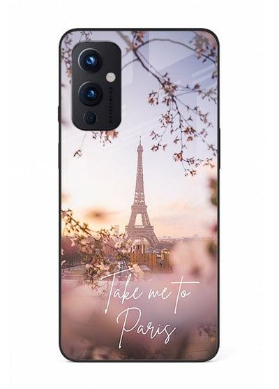 Paris Dream Sunset Eiffel Tower artwork OnePlus 9 Pro glass back cover