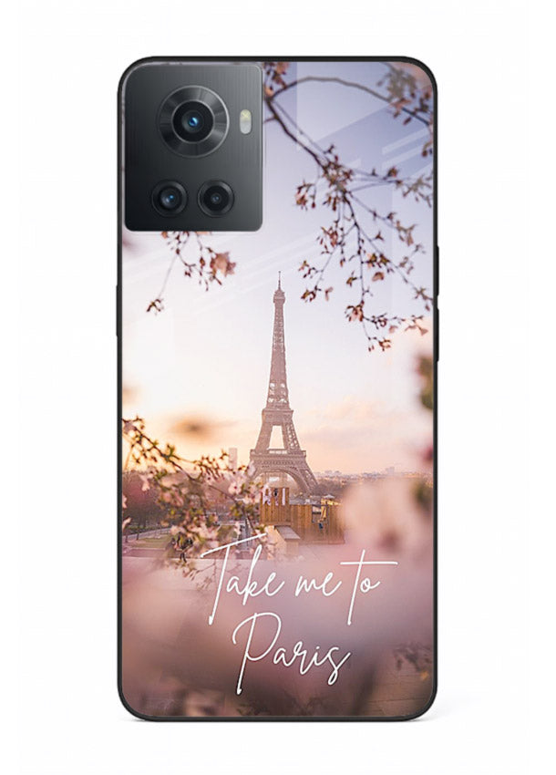 Paris Dream Sunset Eiffel Tower artwork OnePlus 10R glass back cover
