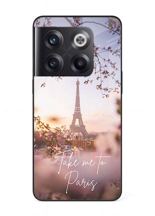 Paris Dream Sunset Eiffel Tower artwork OnePlus 10T glass back cover
