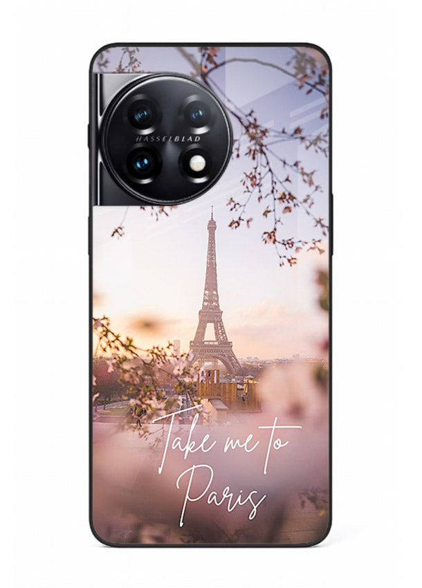 Paris Dream Sunset Eiffel Tower artwork OnePlus 11 glass back cover