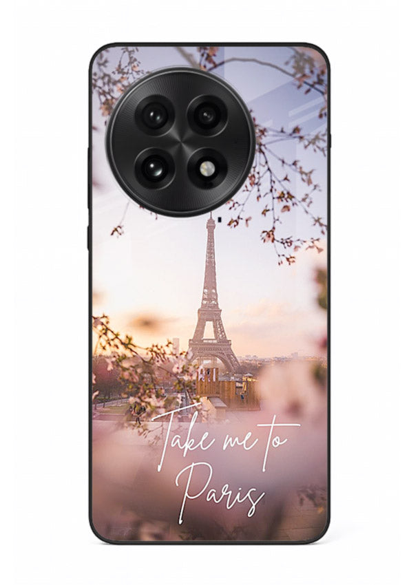 Paris Dream Sunset Eiffel Tower artwork OnePlus 13R glass back cover