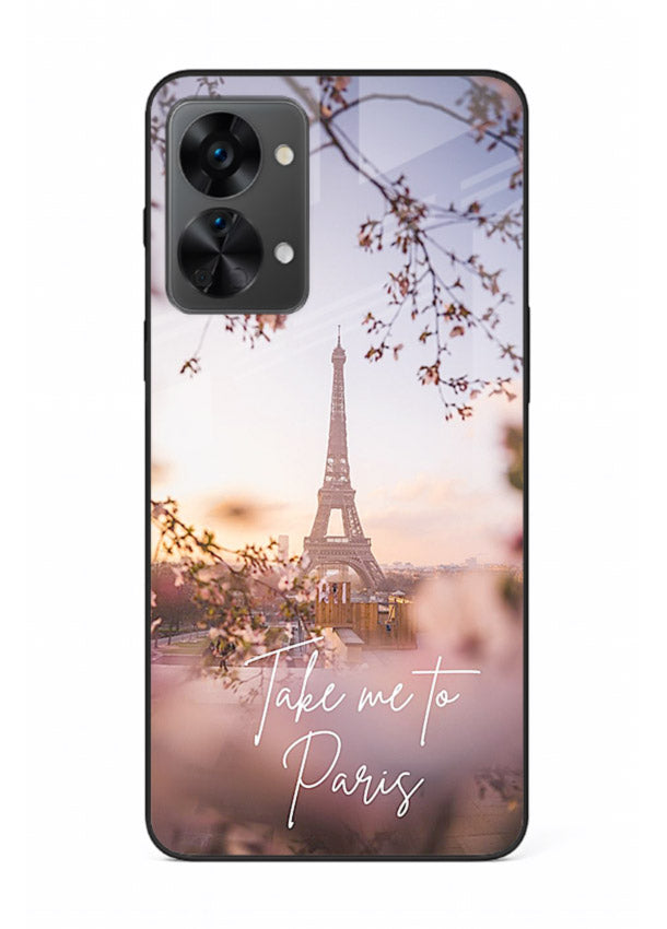 Paris Dream Sunset Eiffel Tower artwork OnePlus Nord 2T glass back cover