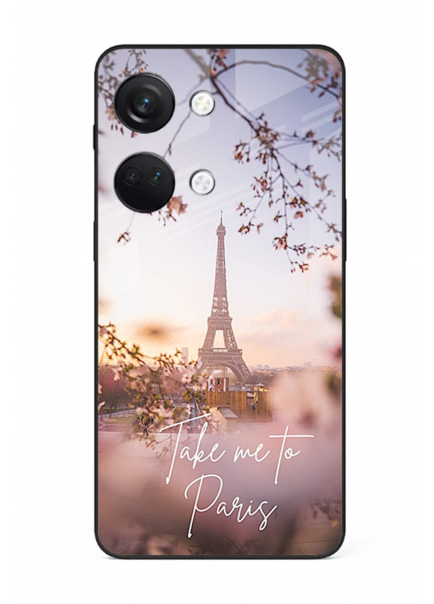 Paris Dream Sunset Eiffel Tower artwork OnePlus Nord 3 glass back cover