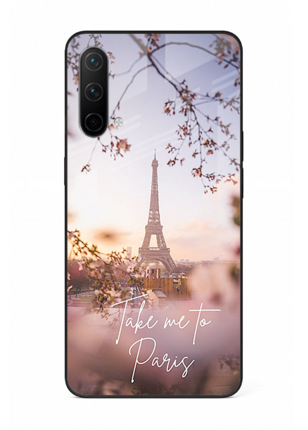 Paris Dream Sunset Eiffel Tower artwork OnePlus Nord CE 5G glass back cover