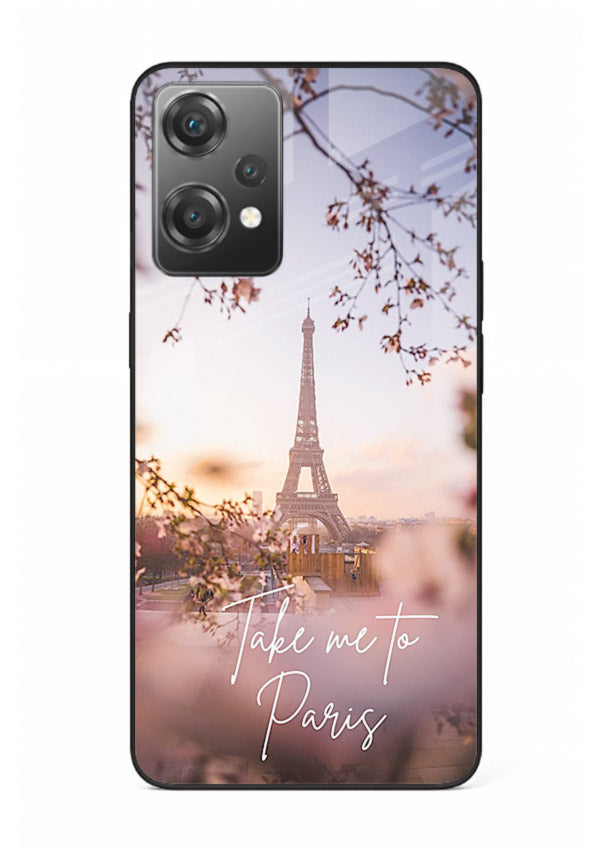 Paris Dream Sunset Eiffel Tower artwork OnePlus Nord CE2 Lite 5G glass back cover