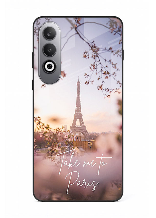 Paris Dream Sunset Eiffel Tower artwork OnePlus Nord CE4 glass back cover