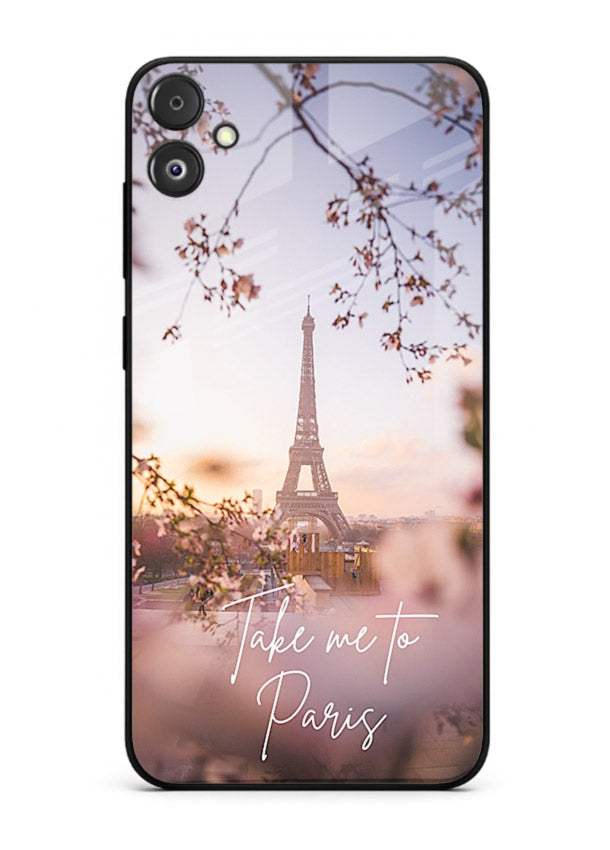 Paris Dream Sunset Eiffel Tower artwork Samsung F14 5G glass back cover
