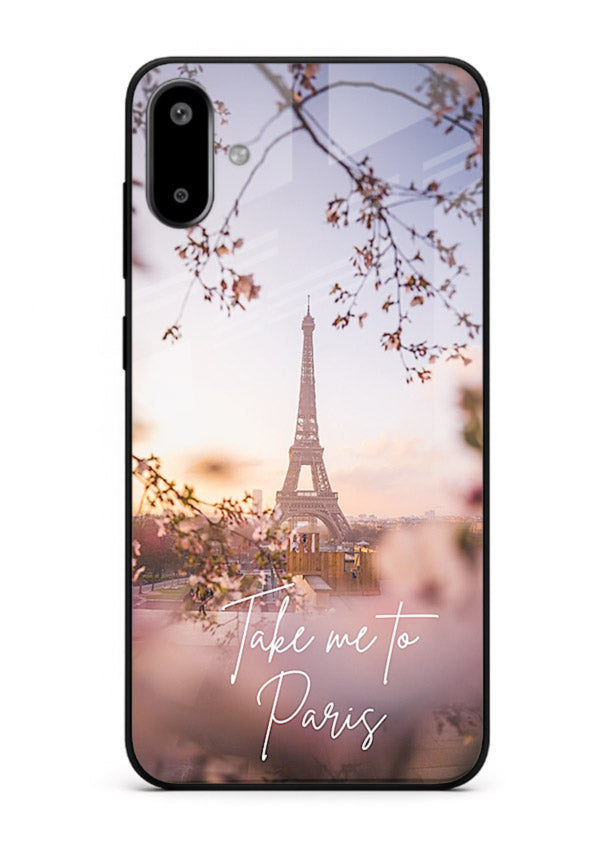 Paris Dream Sunset Eiffel Tower artwork Samsung F06 5G glass back cover