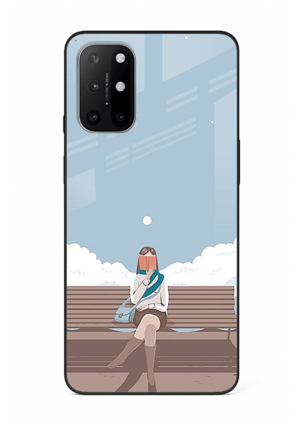 Park Bench Girl aesthetic illustration OnePlus 8T glass back cover
