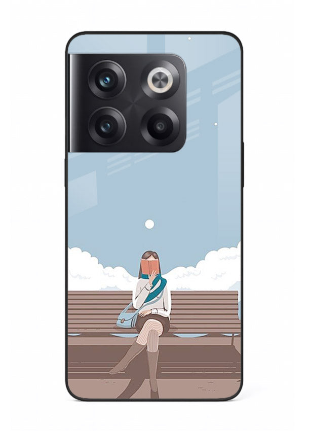 Park Bench Girl aesthetic illustration OnePlus 10T glass back cover