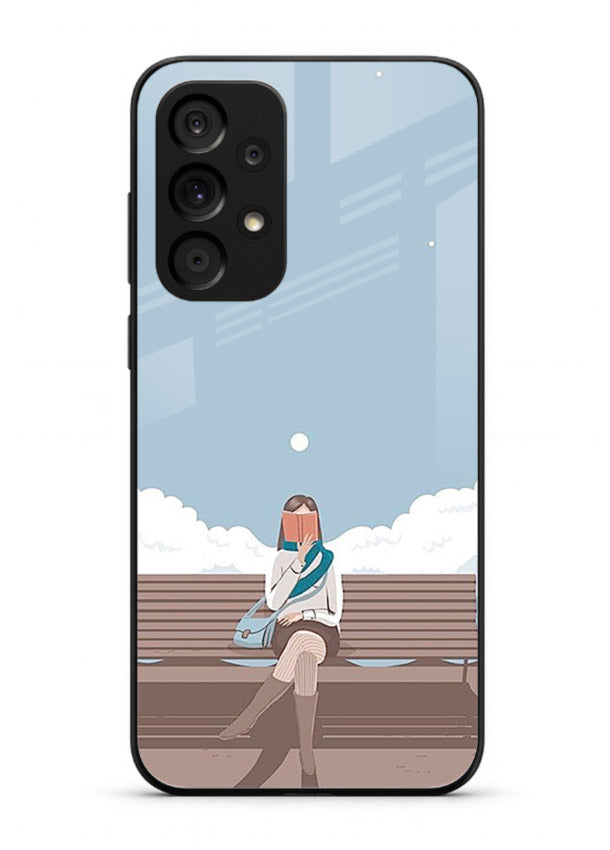 Park Bench Girl aesthetic illustration Samsung A23 5G glass back cover