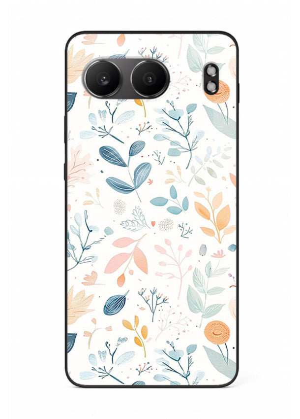 Pastel Garden Leaves pastel botanical pattern OnePlus Nord 4 glass back cover