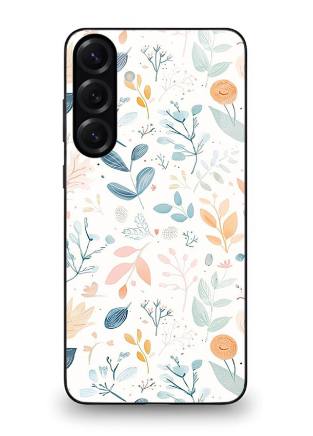 Pastel Garden Leaves pastel botanical pattern Samsung A36 5G glass back cover