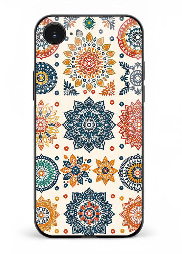 Pastel Mandala Pattern soft pastel mandala iphone 16e glass back cover