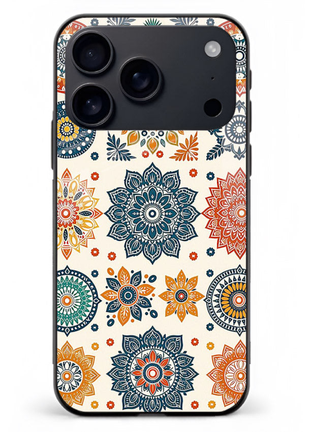 Pastel Mandala Pattern soft pastel mandala iphone 18 pro max glass back cover