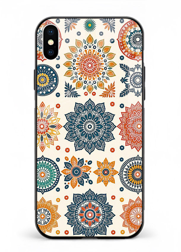 Pastel Mandala Pattern soft pastel mandala iphone xs max glass back cover