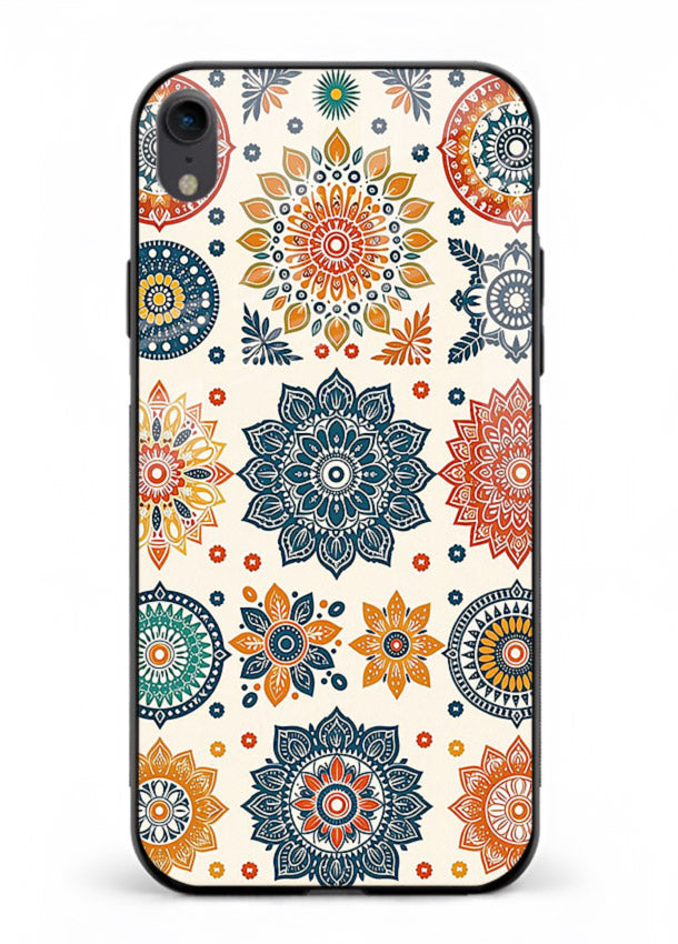 Pastel Mandala Pattern soft pastel mandala iphone xr glass back cover