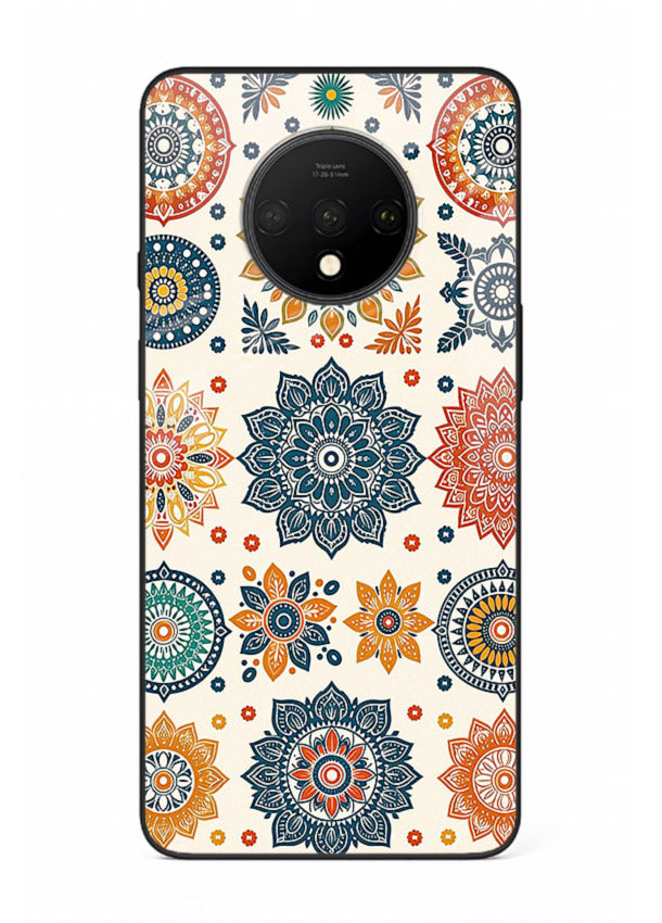 Pastel Mandala Pattern soft pastel mandala OnePlus 7T glass back cover