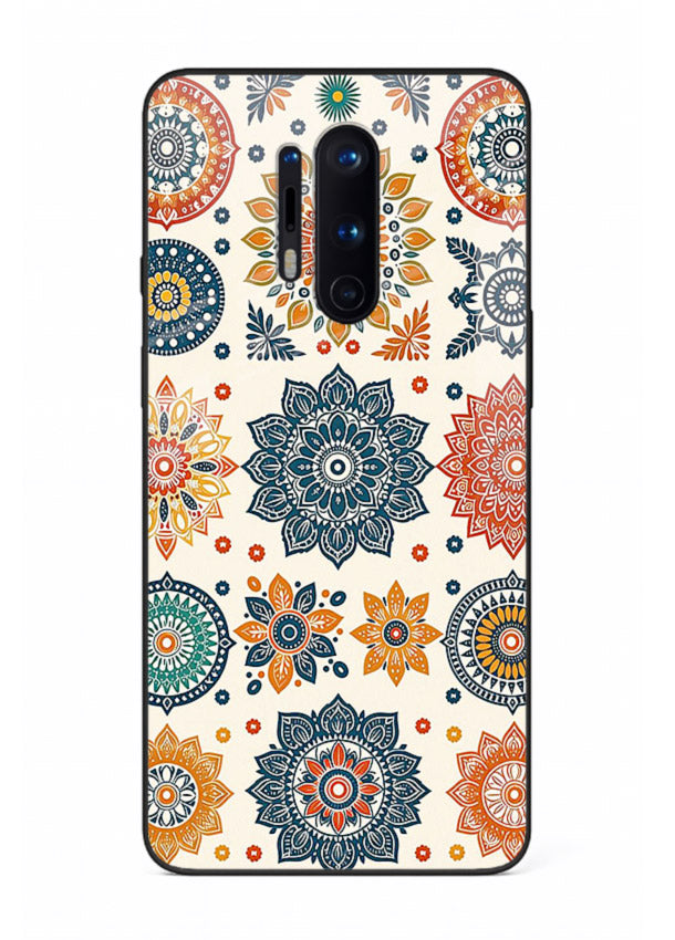 Pastel Mandala Pattern soft pastel mandala OnePlus 8 Pro glass back cover