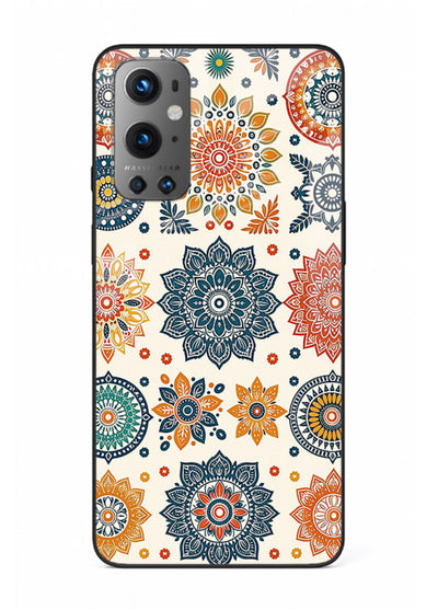 Pastel Mandala Pattern soft pastel mandala OnePlus 9 glass back cover