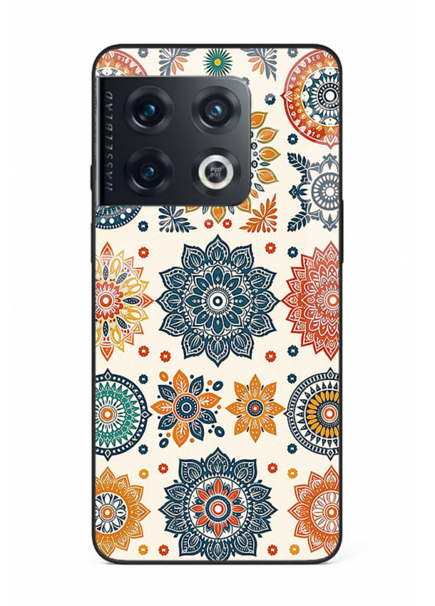 Pastel Mandala Pattern soft pastel mandala OnePlus 10 Pro glass back cover