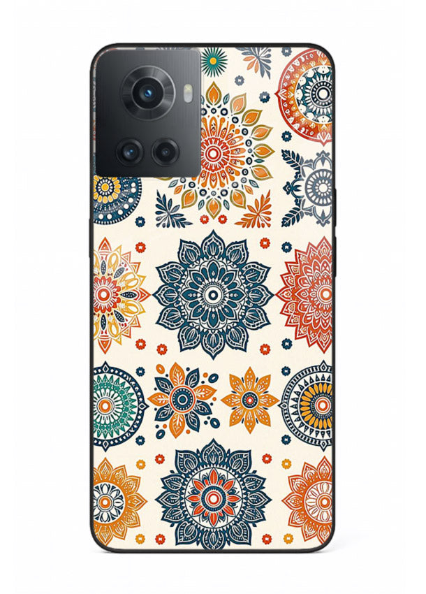 Pastel Mandala Pattern soft pastel mandala OnePlus 10R glass back cover