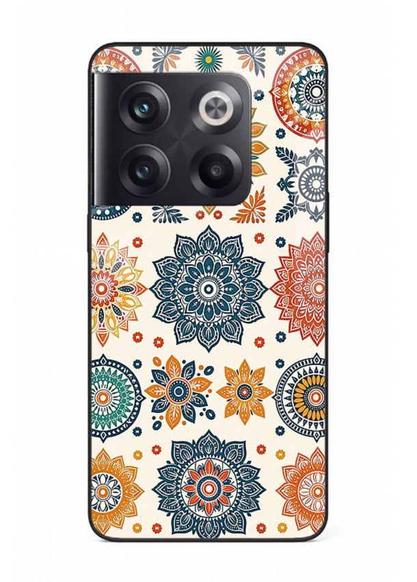 Pastel Mandala Pattern soft pastel mandala OnePlus 10T glass back cover