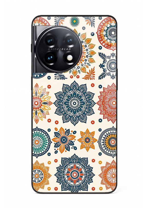 Pastel Mandala Pattern soft pastel mandala OnePlus 11R glass back cover
