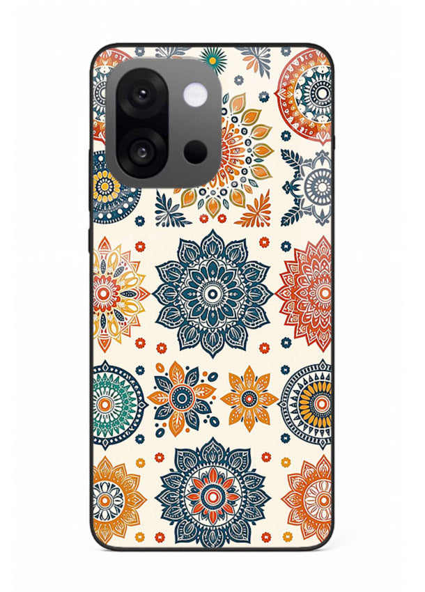 Pastel Mandala Pattern soft pastel mandala OnePlus 13s glass back cover