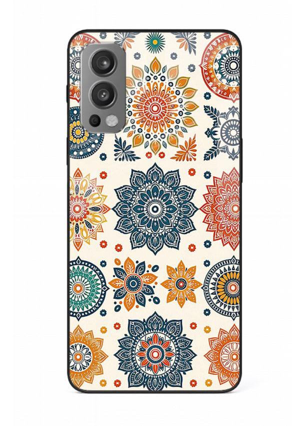 Pastel Mandala Pattern soft pastel mandala OnePlus Nord 2 glass back cover