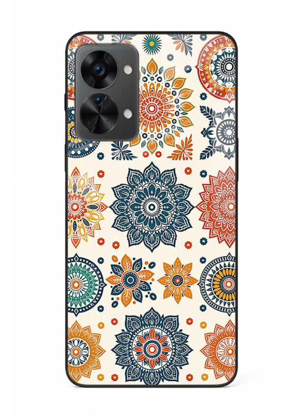 Pastel Mandala Pattern soft pastel mandala OnePlus Nord 2T glass back cover