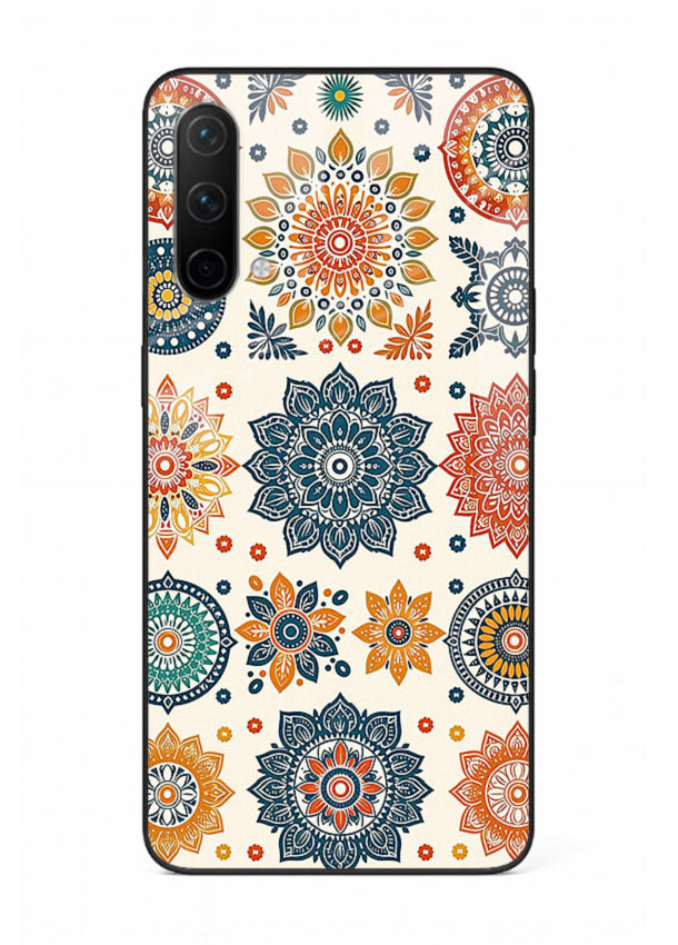 Pastel Mandala Pattern soft pastel mandala OnePlus Nord CE 5G glass back cover