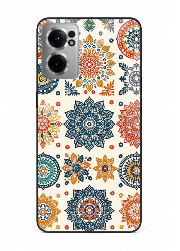 Pastel Mandala Pattern soft pastel mandala OnePlus Nord CE2 5G glass back cover