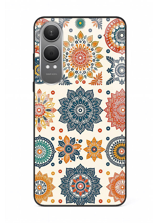 Pastel Mandala Pattern soft pastel mandala OnePlus Nord CE4 Lite glass back cover