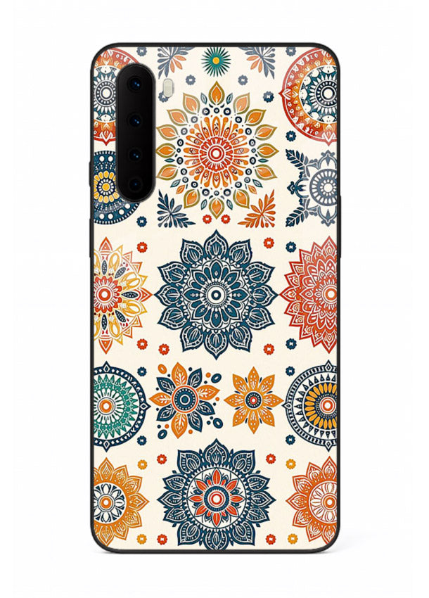 Pastel Mandala Pattern soft pastel mandala OnePlus Nord glass back cover