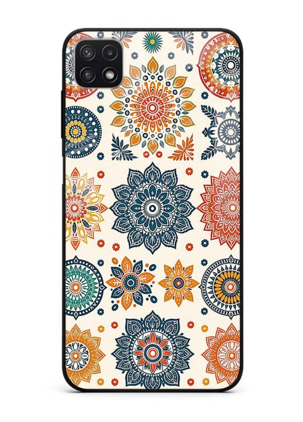 Pastel Mandala Pattern soft pastel mandala Samsung F42 5G glass back cover