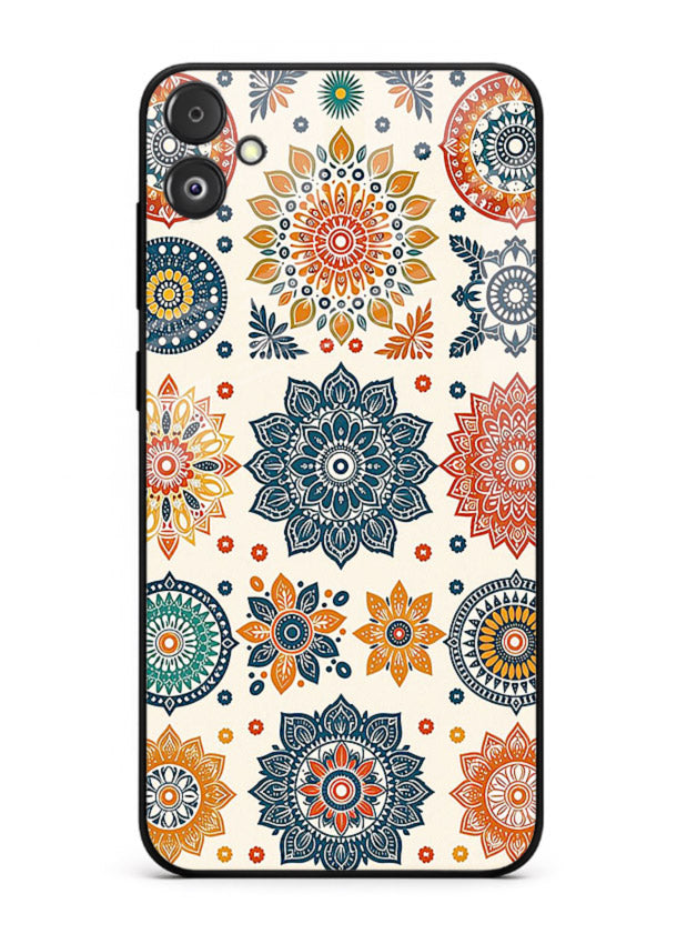Pastel Mandala Pattern soft pastel mandala Samsung F04 5G glass back cover