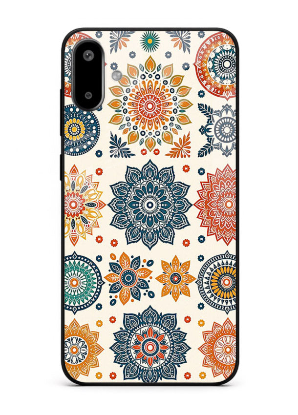 Pastel Mandala Pattern soft pastel mandala Samsung F06 5G glass back cover