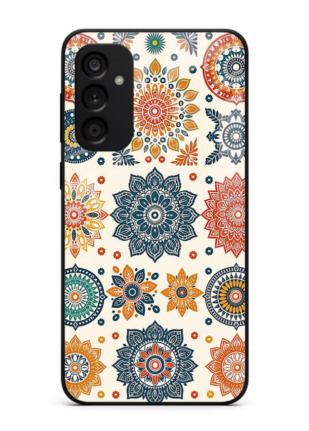 Pastel Mandala Pattern soft pastel mandala Samsung M13 4G glass back cover