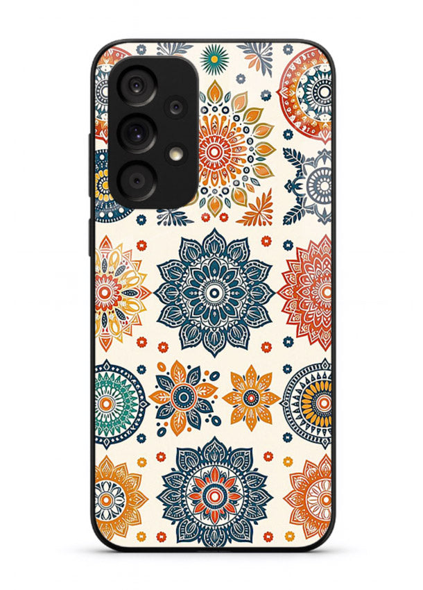 Pastel Mandala Pattern soft pastel mandala Samsung A73 5G glass back cover